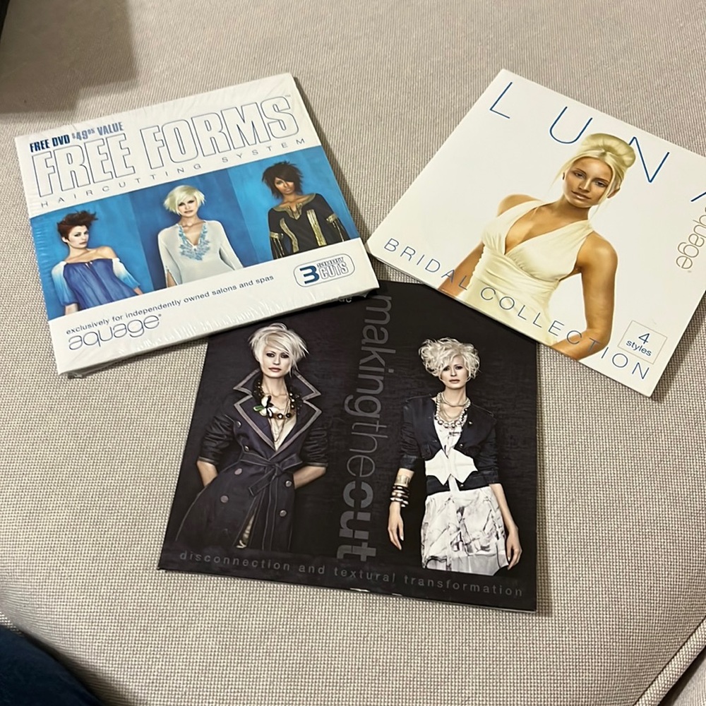 Aquage hair styling and hair cutting DVD’s (3). Learn or refresh your skills